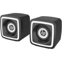 HP惠普电脑音箱有线小音响迷你大音量高音质台式家用桌面重低音炮 [NS1]黑色迷你+白光+线控