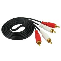 av双莲花头2对2音频线2rca插头电视机音箱音响功放连接线5米3加长 二分二音频线1.5米