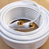 通用有线数字电视线闭路线英制螺纹F头机顶盒连接线用户线信号线 镀金双F头 0.5米