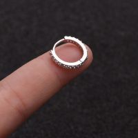 时尚钛钢防过敏耳钉耳扣女韩式精致耳环男式迷你软骨耳钉 银色一个[注意:一个耳环] 8mm