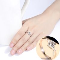 假一赔十配证书 莫桑钻戒指女ins不掉色一对情侣款可调节仙气钻石 普通石爱之永恒女钻戒[可调节配证书]