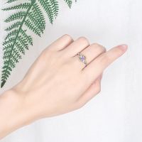 天使恶魔情侣戒指一对男女对戒款星月闺蜜戒指一对情人节生日礼物 天使女戒指 简约包装