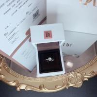 DR1克拉仿真莫桑石戒指女情侣戒指结婚道具戒指钻戒女友生日礼物 无包装 六爪戒指