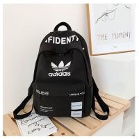 2021新款背包男女双肩包挂件学生书包背包出差旅行包手提斜挎 1636ad黑