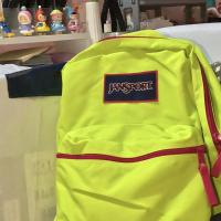 超级杰斯伯Super JanSport荧光绿双肩包学院男女背包ins学生书包 荧光绿