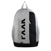 马克华菲新款背包男街头时尚潮流简约大学生撞色书包休闲旅行双肩 灰黑