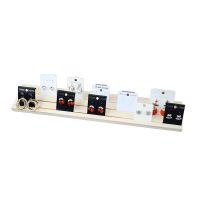 实木耳环展示架耳钉架插卡片大容量手办娃娃molly收纳台珠宝道具 单层卡槽板