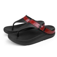 2021新款男女人字拖百搭休闲外穿潮流沙滩防滑凉鞋厚底学生凉鞋 黑色 36