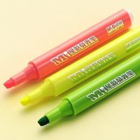 晨光荧光笔6色无味荧光标记学生用糖果色记号笔粗划重点背书神器 星彩系列[3支装]三角杆