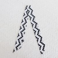 2021新款发带头绳千鸟格儿童ins扎头发丝巾女生蝴蝶结韩版飘带 6#千鸟格-白底黑点