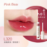 PINKBEAR皮可熊琉光镜面水唇釉女学生党唇彩唇蜜白桃乌龙持久L310 L320 玫瑰茶冻(联名款)