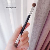 动物毛双头眼部化妆刷真毛眼影刷鼻影刷晕染刷子小马毛便携单支装 1#眼影刷+斜头鼻影刷