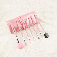 允薇 便携式初学者7支化妆刷化妆工具全套装粉底刷眼影刷彩妆刷 允薇粉色