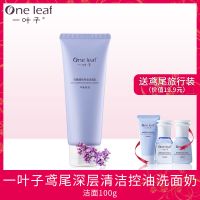 一叶子学生党洗面奶女士专用控油祛痘收缩毛孔深层清洁保湿洁面乳 控油祛痘洁面100g+同款旅行装