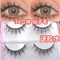 硬梗撑双眼皮立体3d小恶魔lolita肿眼泡太阳花假睫毛女cos上软妹 XY02# 送胶水