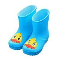 小猪龙雨鞋佩奇雨鞋宝宝儿童防滑防水雨靴男童女童幼儿园加绒水鞋 蓝色 不加内胆 内长15.0cm 25码(1-2岁