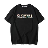 森马旗下GleMall2021新款夏季休闲宽松百搭舒适潮流男士短袖T恤 黑色 M