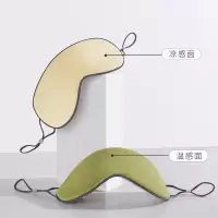 [温凉两用]学生党午休遮光眼罩白领办公室睡眠眼罩冰凉夏日眼罩 凉感淡奶色/温感抹茶绿 眼罩