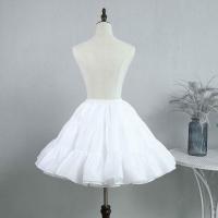 新款lolita锦绸软纱洛丽塔裙撑无骨衬裙松紧腰纱裙棉花糖云朵撑 50厘米白色