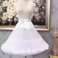 中长云朵撑暴力lolita软妹棉花糖衬裙洛丽塔日常无骨软纱裙撑cos 云朵撑-暴力款(45厘米)