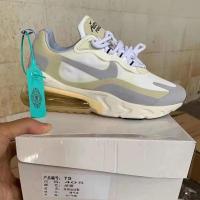 2021夏季新款Air Max 270 Reacct白男女同款透气增高休闲跑步鞋 T5淡紫 50