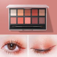 卡姿兰眼影盘ins超闪粉珠光亮片不脱妆防水大地色初学者学生平价 01#日落暖茶盘(经典款)