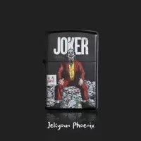 创意小丑JOKER打火机个性ins潮流图案男士防风煤油节日送礼物新款 红衣面具