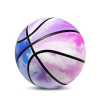 明德女子篮球6号7号球耐磨篮球粉色水彩中小学生篮球室外街头蓝球 6号球无配件款