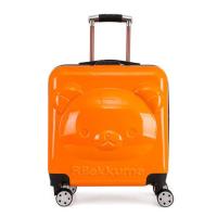 卡通儿童拉杆箱小黄人行李箱小熊小黄鸭密码箱18寸20寸登机旅行箱 阳光橙小熊 18寸