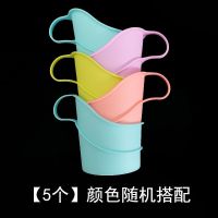 塑料杯托一次性杯子杯套 高档透明茶杯底座 一次性杯通用 常规 5个/颜色随机搭配