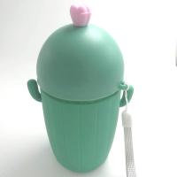 韩国ins风仙人掌玻璃杯超萌可爱小清新少女软妹学生ulzzang水杯子 墨绿色