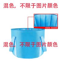 可折叠脸盆家用户外旅行泡脚洗脸盆便携式旅游大号水盆加厚洗衣盆 中号(30*21)CM 特价款(混色)