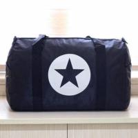 防水折叠短途旅行包包超大容量男打工大号手提行李袋子女健身旅游 小号黑色的