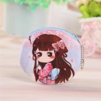硬币包零钱包女迷你可爱布艺袋韩国小包包简约卡通包清新拉链钱包 和服女孩