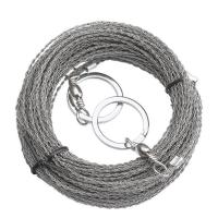 加粗不锈钢线锯钢丝锯子锯树手拉钢锯户外求生绳锯锯木神器割水草 加粗1米 单指不锈钢线锯