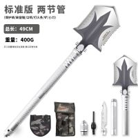 工兵铲多功能户外用品军工铲野外用品折叠铁锹锰钢车载野钓小铲子 升级版2节50CM+铲包