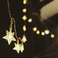 户外露营LED照明灯帐篷灯挂式营地装饰灯串野营灯氛围灯超长续航 6米40灯电池盒/星星长亮/闪烁