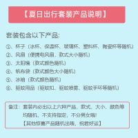 夏日出行套装清凉降温迷你风扇水杯暑期游玩学生毕业礼物惊喜 夏日出行套装[必出六样]