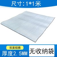 加厚防潮垫户外便携双面铝膜野餐垫露营帐篷地垫多人午休隔凉垫子 厚度-2.5毫米 1*1米(无布袋)