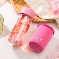 Bianli鲤集迷你玻璃杯女士便携水杯子150ML 3122 粉色