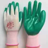牛郎星P819加厚耐磨浸胶PVC防水耐油平挂钢筋工工地劳保手套 12双牛郎星P819