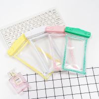 手机防水袋可触屏温泉游泳神器手机防尘密封包外卖骑手专用手机套 白黑黄蓝随机色[高透流沙] 收藏+关注急货