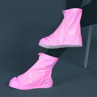 【三倍加厚耐磨】防雨水鞋套防滑男女儿童下雨鞋子套硅胶雨靴可洗 （红色）薄款 M【34-35码】