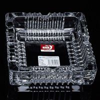 青苹果创意个性潮流家用卧室网吧KTV客厅办公室大方形玻璃烟灰缸 方形10cm送方形10cm方形烟灰缸