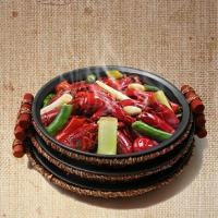 创意小龙虾盘 装剁椒鱼头的大盘鸡盘子饭店专用盘 创意炒鸡大圆盘 不锈钢盘(26cm)