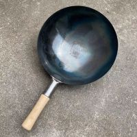 饭店厨师专用铁锅老式家用炒锅煤气灶炒菜锅不粘锅无涂层熟铁轻薄 32单锅(1-2人)