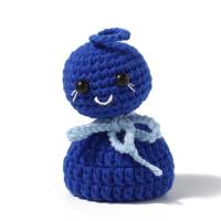 撒野晴天娃娃diy材料包毛线编织晴天娃娃材料包成品手工DIY玩偶 小号深蓝色材料包(送图解+视频)