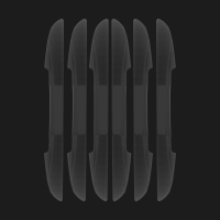 车门防撞条汽车防刮蹭防擦条夜光门边保护贴后视镜车身隐形贴加厚 黑色空白(6条装)