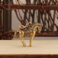黄铜马挂件吊坠招财进宝马上赢马上有钱踩钱马钥匙扣黄手工铜摆件 马上有钱