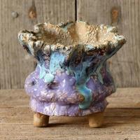 景德镇粗陶爆裂透气花盆花器绿植多肉盆阳台地面陶瓷器 11爆裂盆 口9-10高9-10